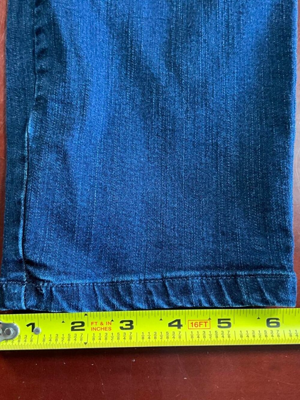 Womens Belle By Kim Gravel Dark Wash Straight Leg Pull-On Stretch Jeans (Sz 16) - Picture 6 of 8